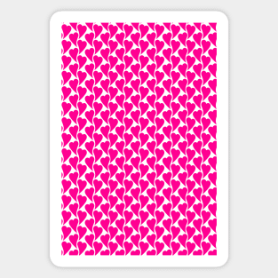 wavy pink hearts Sticker